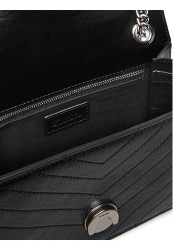 Pinko - PINKO Torebka Love One Light Mini Al 25-26 PLTT 106173 A2JC Czarny. Kolor: czarny. Materiał: skórzane
