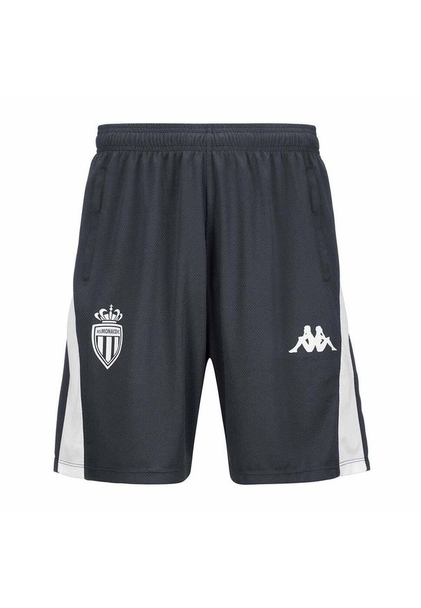 Kappa - Krótki AS Monaco Ahorazip Pro 8 2024/25. Kolor: szary, wielokolorowy, biały. Długość: krótkie. Sport: piłka nożna
