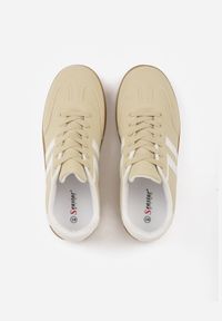 Born2be - Żółte Sneakersy w Stylu Kultowych Tenisówek Genenor. Okazja: na spacer. Kolor: żółty. Materiał: jeans, dresówka. Sport: turystyka piesza #4