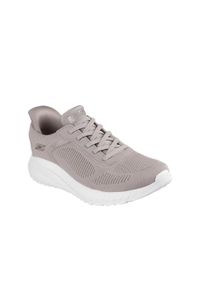 skechers - Buty na co dzień damskie SKECHERS BOBS SLIP-INS wsuwane. Okazja: na co dzień. Zapięcie: bez zapięcia. Kolor: beżowy