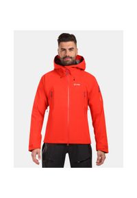 Męska kurtka typu hardshell Kilpi TRINITY-M. Kolor: czerwony. Materiał: nylon. Sport: turystyka piesza #1