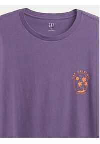 GAP - Gap T-Shirt 624814-01 Fioletowy Regular Fit. Kolor: fioletowy. Materiał: bawełna #4