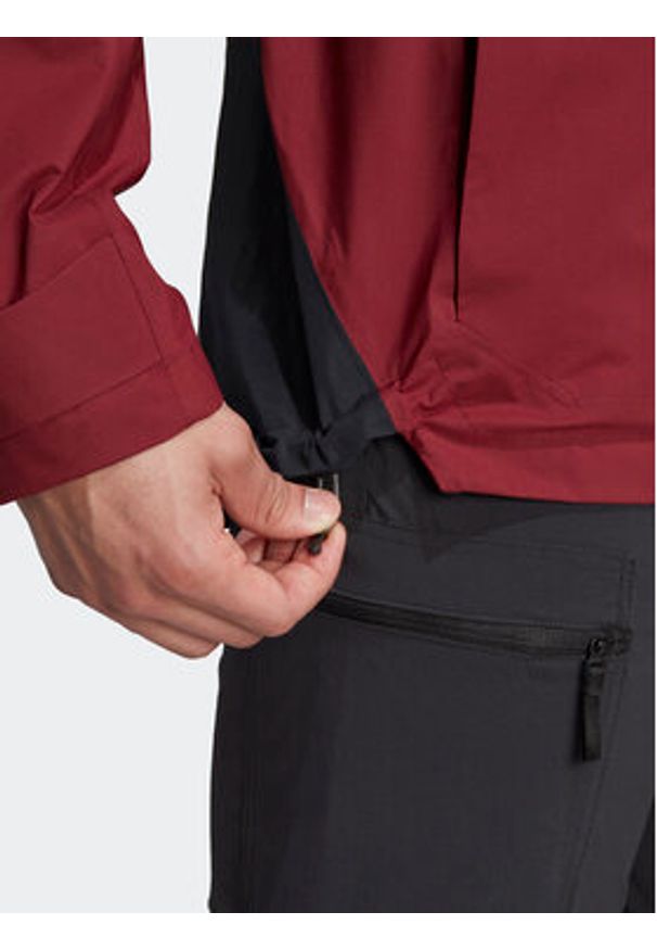 Adidas - adidas Kurtka outdoor Terrex Xploric RAIN.RDY Hiking IB4266 Bordowy Regular Fit. Kolor: czerwony. Materiał: syntetyk. Sport: outdoor