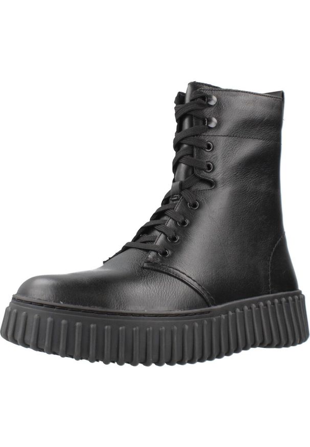 Clarks - CLARKS TORHILL STYLE Czarny. Kolor: czarny. Materiał: tkanina, skóra. Styl: sportowy