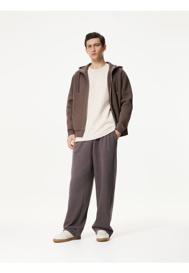 Reserved - Bluza z kapturem - beżowy. Typ kołnierza: kaptur. Kolor: beżowy. Materiał: bawełna, dzianina