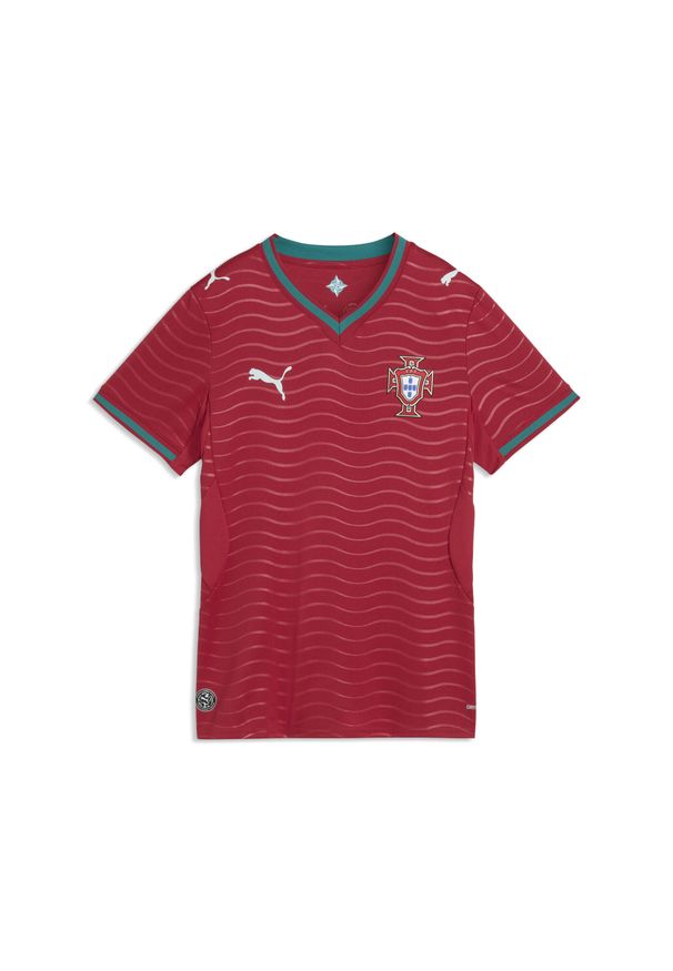 Puma - Damska koszulka domowa reprezentacji Portugalii 2026 PUMA. Kolor: czerwony, wielokolorowy, zielony. Sport: piłka nożna