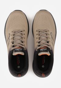 Born2be - Ciemnobeżowe Siateczkowe Buty Sportowe Sneakersy na Piankowej Podeszwie Physalane. Okazja: na co dzień, do pracy, na spacer. Zapięcie: sznurówki. Kolor: beżowy. Materiał: jeans. Sport: turystyka piesza #5