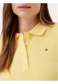 TOMMY HILFIGER - Tommy Hilfiger Polo 1985 WW0WW43225 Żółty Slim Fit. Typ kołnierza: polo. Kolor: żółty. Materiał: bawełna