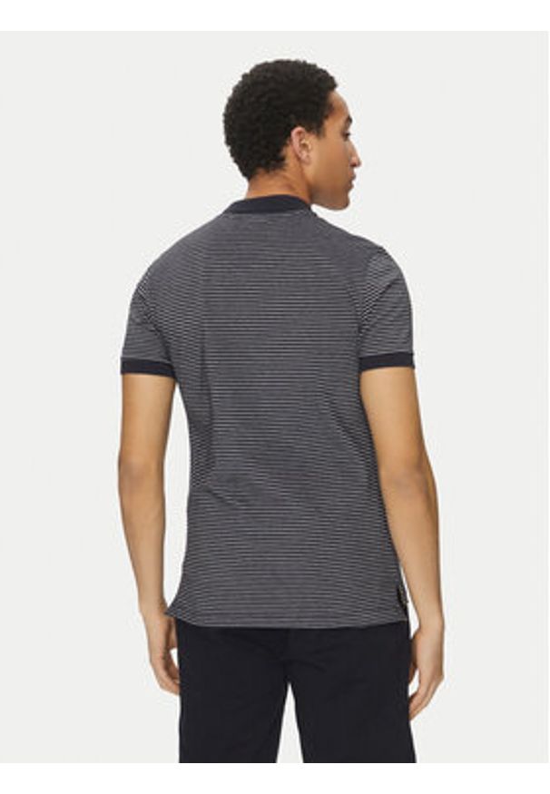 Geox Polo M5510N T3250 F4148 Granatowy Regular Fit. Typ kołnierza: polo. Kolor: niebieski. Materiał: bawełna