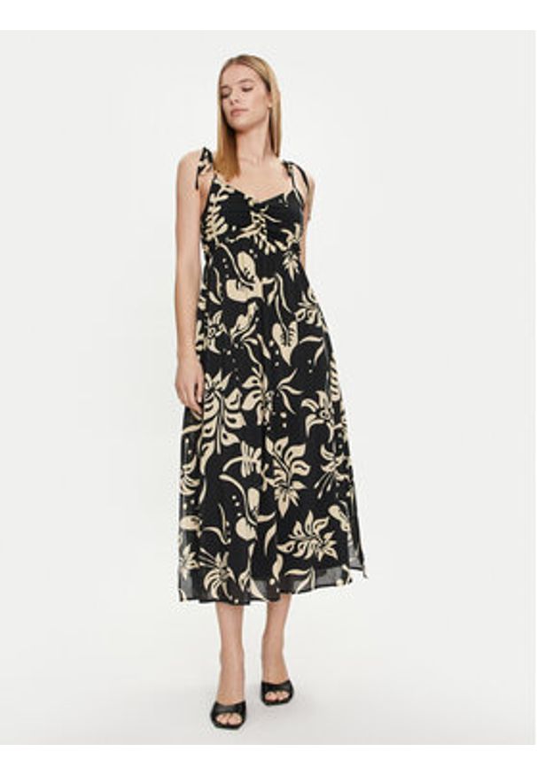 GAP - Gap Sukienka letnia 665831-00 Czarny Regular Fit. Kolor: czarny. Materiał: bawełna. Sezon: lato