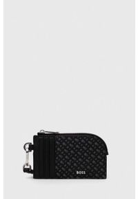 BOSS portfel skórzany męski kolor czarny. Kolor: czarny. Materiał: skóra #1