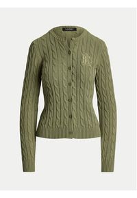 Lauren Ralph Lauren - LAUREN RALPH LAUREN Kardigan 200932225009 Zielony Slim Fit. Kolor: zielony. Materiał: bawełna #3