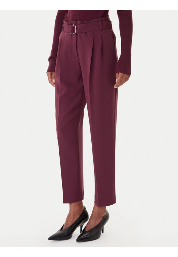 BOSS Spodnie materiałowe Tapiah 50490037 Fioletowy Regular Fit. Kolor: fioletowy. Materiał: syntetyk