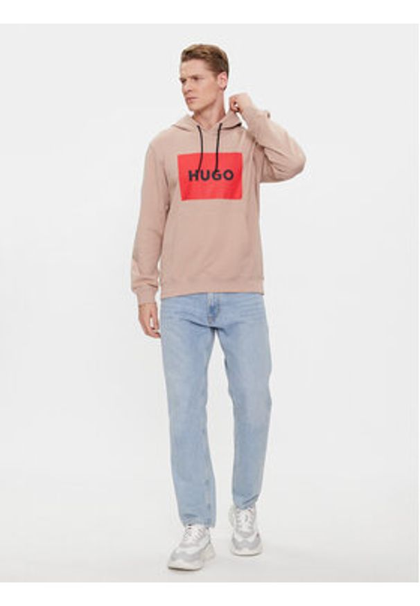 Hugo Bluza Duratschi223 50473168 Beżowy Regular Fit. Kolor: beżowy. Materiał: bawełna