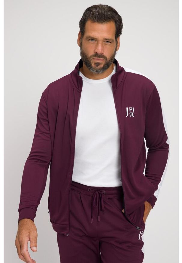 JAY-PI - Męska Bluza dresowa Odzież fitness stójka do 8XL. Typ kołnierza: kołnierzyk stójkowy. Kolekcja: plus size. Kolor: fioletowy. Materiał: poliester, materiał. Sport: fitness
