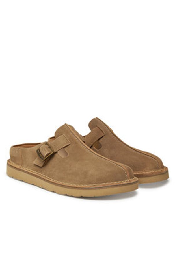 Clarks Klapki Solsbury 26180882 Brązowy. Kolor: brązowy. Materiał: skóra