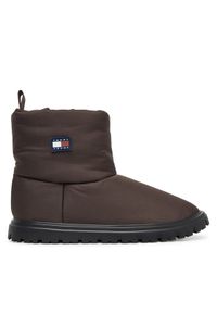 Tommy Jeans Śniegowce Tjw Snow Boot EN0EN02823 Brązowy. Kolor: brązowy. Materiał: materiał