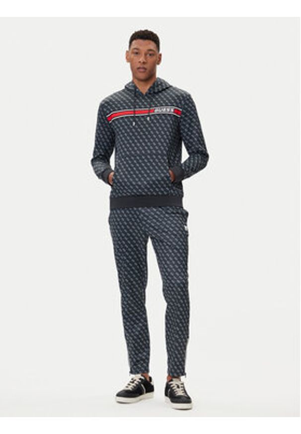 Guess Bluza Z4BQ30 K7122 Granatowy Regular Fit. Kolor: niebieski. Materiał: bawełna, syntetyk