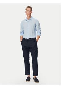 BOSS Koszula Relegant 50567579 Niebieski Regular Fit. Kolor: niebieski. Materiał: len #5