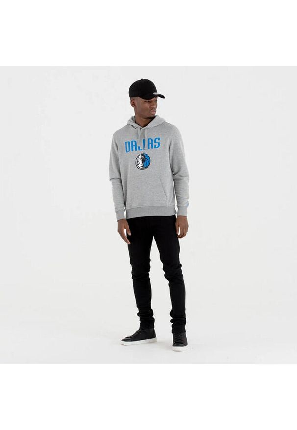 New Era - Bluza z kapturem Dallas Mavericks NBA. Typ kołnierza: kaptur. Kolor: szary