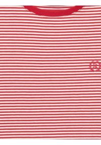 Big-Star - Koszulka damska w paski z haftem czerwona Zenaisa 603. Okazja: na co dzień. Kolor: czerwony. Materiał: dzianina, jeans. Wzór: haft, paski. Styl: klasyczny, casual, elegancki #2