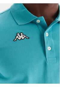 Kappa Polo Logo Sharas Mss 302B3D0 Turkusowy Regular Fit. Typ kołnierza: polo. Kolor: turkusowy. Materiał: bawełna #3