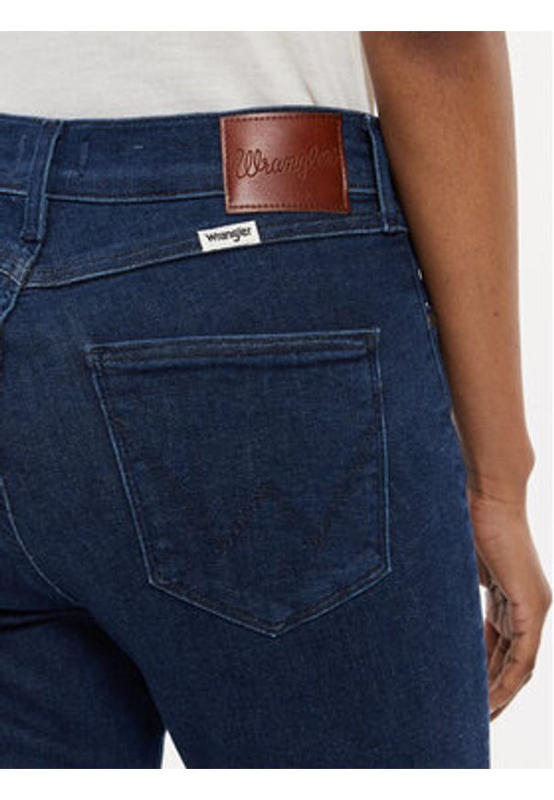 Wrangler Jeansy 112342897 Granatowy Skinny Fit. Kolor: niebieski