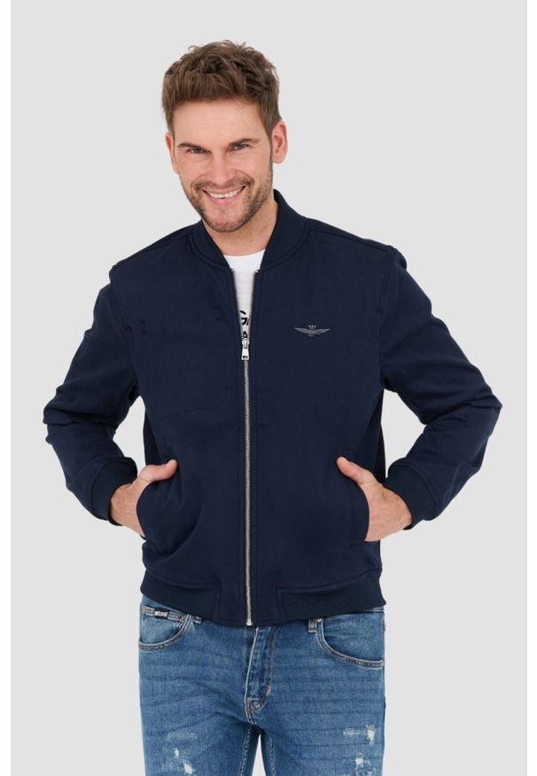 Aeronautica Militare - AERONAUTICA MILITARE Granatowa męska bomberka, Rozmiar 50. Kolor: niebieski