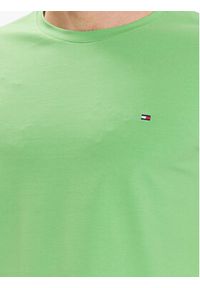 TOMMY HILFIGER - Tommy Hilfiger T-Shirt Stretch MW0MW10800 Zielony Slim Fit. Kolor: zielony. Materiał: bawełna