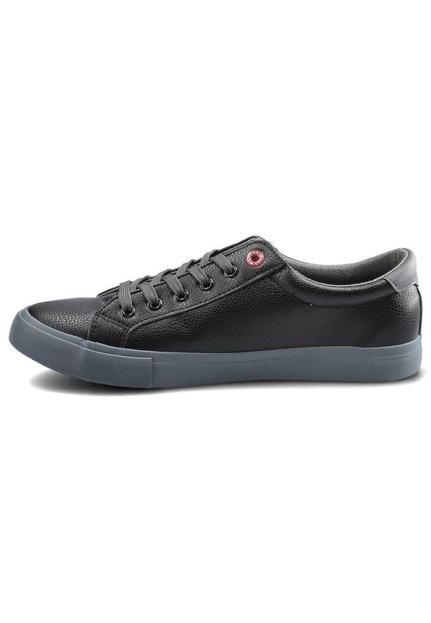Czarne Trampki Cross Jeans Męskie Sznurowane Buty. Okazja: na co dzień. Zapięcie: sznurówki. Kolor: czarny. Materiał: materiał, skóra ekologiczna, skóra, guma. Szerokość cholewki: normalna. Wzór: aplikacja. Styl: casual, klasyczny, sportowy