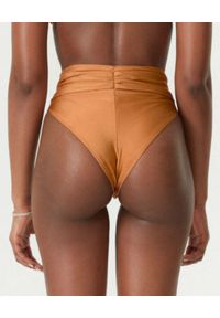 NOIRE SWIMWEAR - Dół od bikini z wysokim stanem Amber Papillon. Stan: podwyższony. Kolor: pomarańczowy. Materiał: tkanina, materiał #4