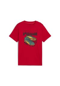 Puma - Młodzieżowa koszulka z grafiką sneakersów PUMA For All Time Red. Kolor: czerwony. Sport: joga i pilates