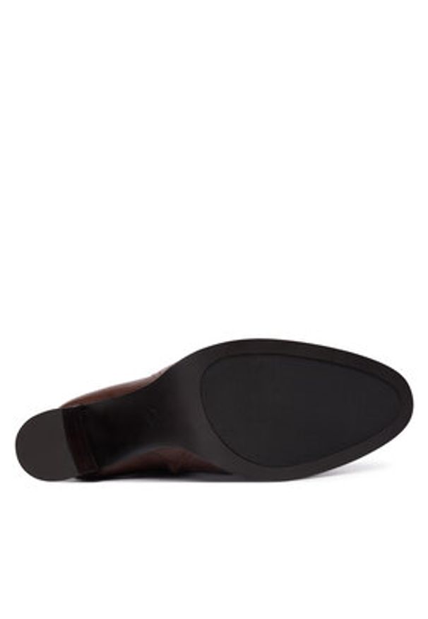 Lauren Ralph Lauren - LAUREN RALPH LAUREN Botki 802974475002 Brązowy. Kolor: brązowy. Materiał: skóra