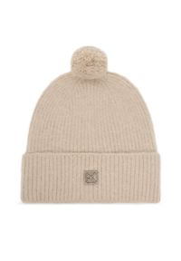 Calvin Klein Czapka Emblem Brushed LV04D8067G Beżowy. Kolor: beżowy. Materiał: materiał, poliamid