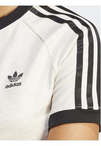 Adidas - adidas T-Shirt 3-Stripes IR8104 Biały Slim Fit. Kolor: biały. Materiał: bawełna