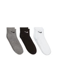 Nike - Skarpety do biegania unisex Everyday Cushion Ankle 3 Pary. Kolor: biały, czarny, szary, wielokolorowy