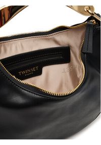 TwinSet - TWINSET Torebka Hobo 252TD8160 Czarny. Kolor: czarny. Materiał: skórzane