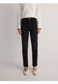 Reserved - Jeansy slim fit - czarny. Stan: podwyższony. Kolor: czarny #1