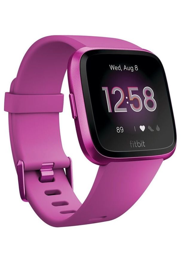 FITBIT - Fitbit smartwatch Versa Lite - Mulberry/Mulberry Aluminum. Rodzaj zegarka: smartwatch. Kolor: różowy. Styl: elegancki