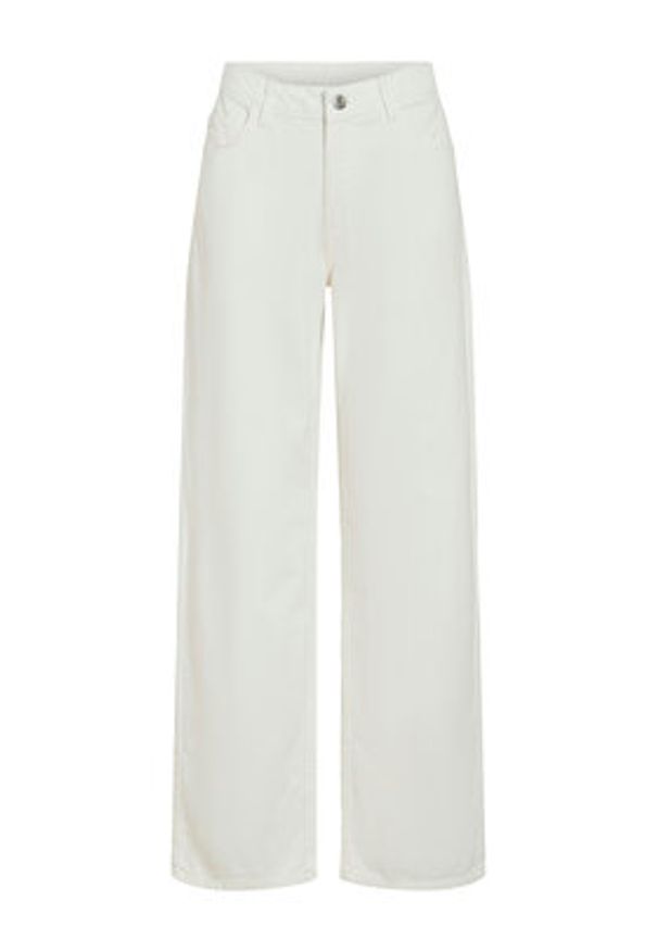 Vila Jeansy Palma 14105535 Biały Wide Leg. Kolor: biały