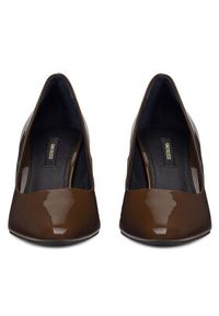 Gino Rossi Czółenka ROSA-115998 Brązowy. Kolor: brązowy. Materiał: lakier, skóra #7