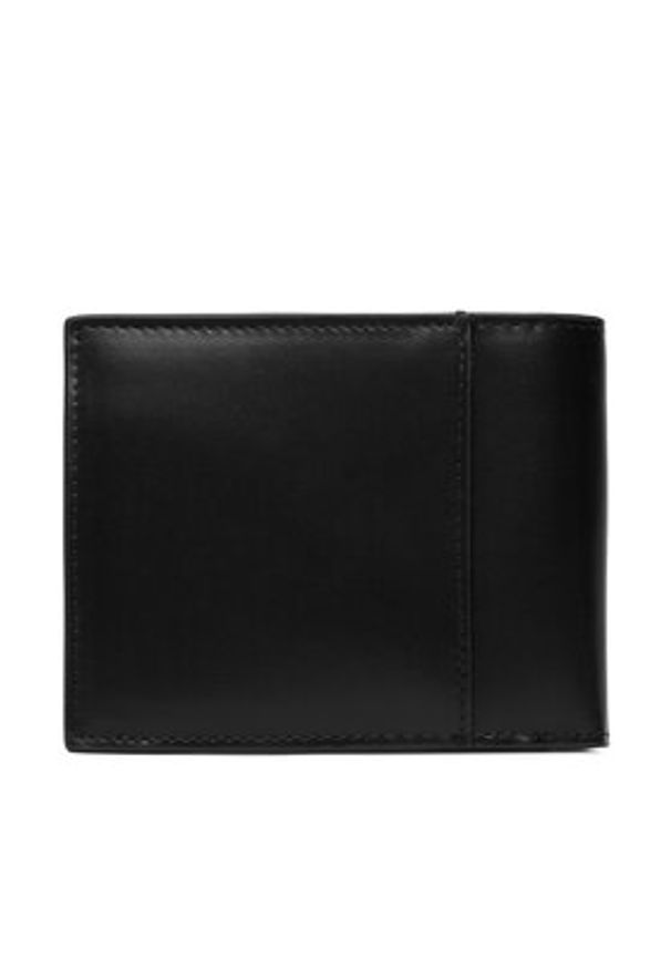 Calvin Klein Portfel Raised Ew Bill Fold W/ Coin LV04D1163G Czarny. Kolor: czarny. Materiał: skóra