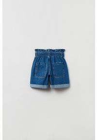 OVS szorty jeansowe dziecięce gładkie. Kolor: niebieski. Materiał: jeans. Wzór: gładki