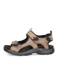 ecco - Buty do chodzenia męskie Ecco Offroad. Zapięcie: rzepy. Kolor: brązowy. Materiał: guma, skóra