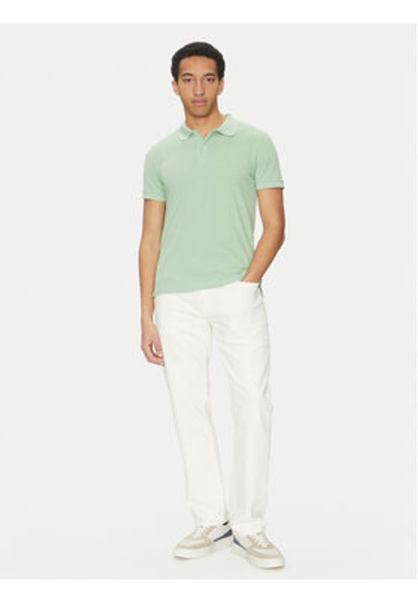 Geox Polo M5511B T3240 F3274 Zielony Regular Fit. Typ kołnierza: polo. Kolor: zielony. Materiał: bawełna