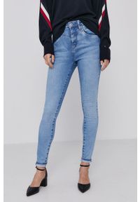 Pepe Jeans Jeansy damskie high waist. Stan: podwyższony. Kolor: niebieski #1