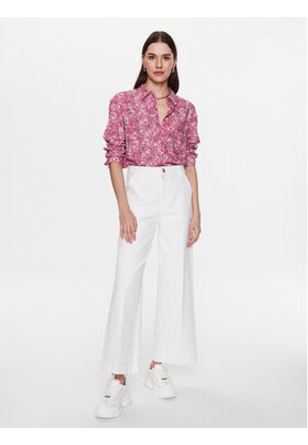 United Colors of Benetton - United Colors Of Benetton Koszula 5T17DQ02Y Różowy Relaxed Fit. Kolor: różowy. Materiał: wiskoza