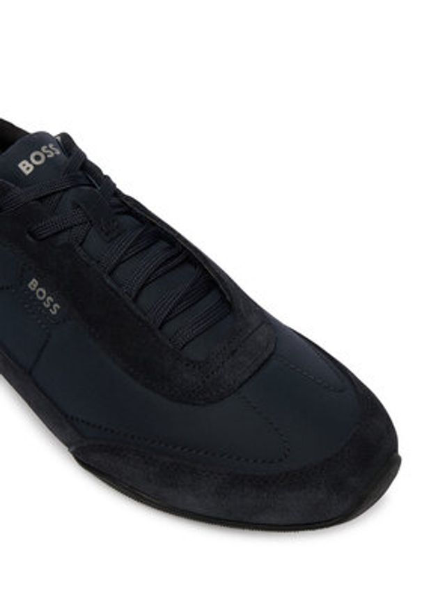 BOSS Sneakersy Jaylen Lowp 50563894 Granatowy. Kolor: niebieski. Materiał: skóra