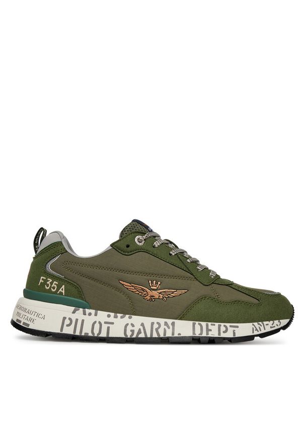 Sneakersy Aeronautica Militare. Kolor: zielony