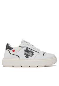 Love Moschino - LOVE MOSCHINO Sneakersy JA15204G1IJC110A Biały. Kolor: biały. Materiał: skóra